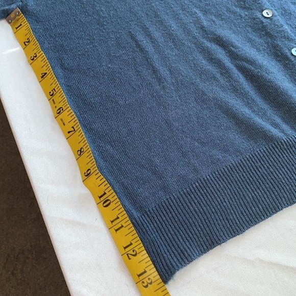 Erika & Co sweater cardigan button down front long sleeve crewneck size large - Picture 2 of 8